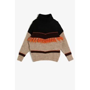 Koton Girl Brown Tassel Detailed Sweater vyobraziť