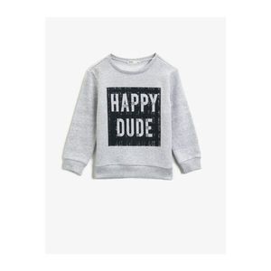 Koton Boys Gray Happy Dude Printed Kids Sweatshirt vyobraziť