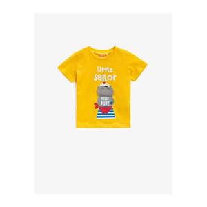 Koton Baby Boy Yellow Printed Written Cotton T-Shirt vyobraziť