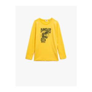 Koton Boys Yellow Cotton Long Sleeve Crew Neck Printed T-Shirt vyobraziť