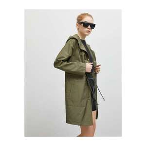 Koton Women's Green Hooded Trench Coat Cotton vyobraziť