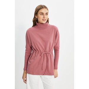 Trendyol Dried Rose Rope Detailed Knitted Sweatshirt vyobraziť