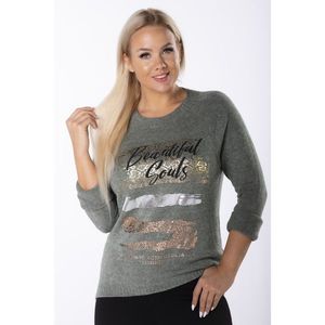 casual sweater with decorative print vyobraziť