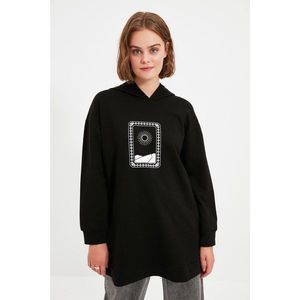 Trendyol Black Knitted Sweatshirt vyobraziť