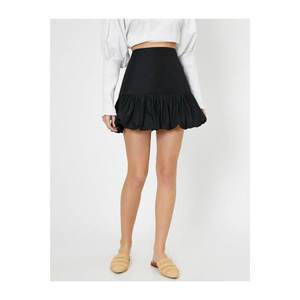 Koton Women's Black Ruffle Detail Skirt vyobraziť