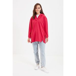 Trendyol Fuchsia Knitted Sweatshirt vyobraziť