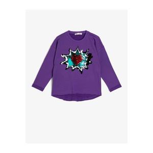 Koton Girl Eggplant Purple Sweatshirt vyobraziť
