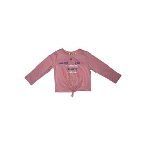 Koton Girl's Pink Slogan Printed Tie T-shirt vyobraziť