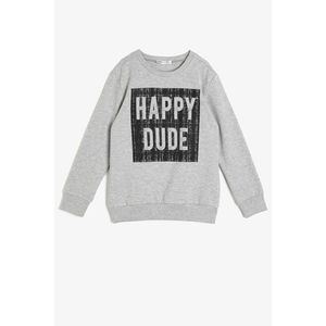 Koton Gray Printed Sweatshirt vyobraziť