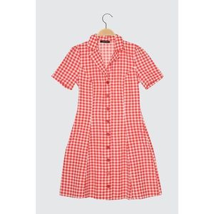 Trendyol Red Square Shirt Dress vyobraziť