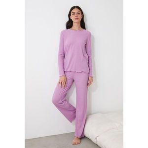Trendyol Lila Kaskorse Knitted Pyjama Set vyobraziť
