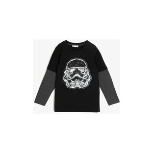 Koton Black Kids Sequin Detailed T-Shirt vyobraziť