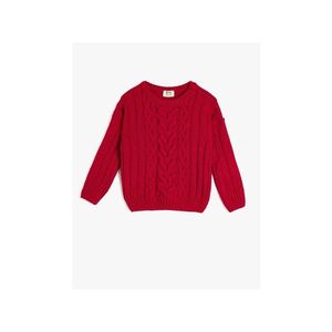 Koton Girl's Crew Neck Long Sleeve Knitwear Sweater vyobraziť