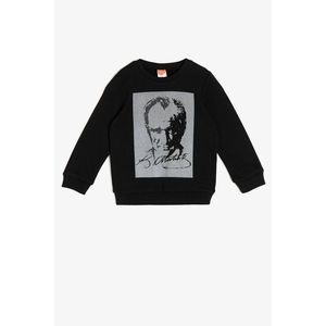 Koton Black Kids Ataturk Printed Sweatshirt vyobraziť