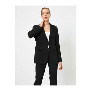 Koton Women's Black Pocket Detailed Blazer Jacket vyobraziť