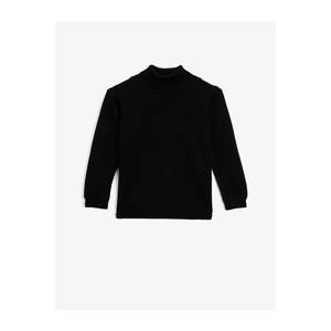 Koton Boy Black Cotton Turtleneck Basic Long Sleeve Sweater vyobraziť