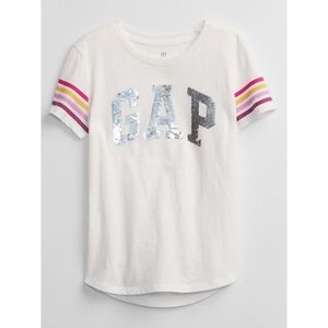 GAP Children's T-shirt with sequins Logo vyobraziť