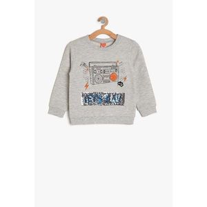 Koton Baby Gray Printed Sweatshirt vyobraziť