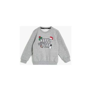 Koton Gray Kids New Year Themed Sweatshirt vyobraziť