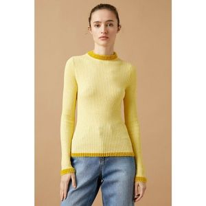 Koton Women's Crew Neck Yellow Knitwear Sweater vyobraziť
