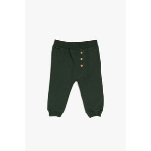 Koton Baby Boy Green Cotton Button Detailed Sweatpants vyobraziť