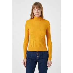 Koton Women's Yellow Turtleneck Long Sleeve Basic Sweater vyobraziť