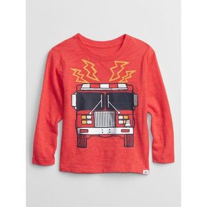 GAP Children's T-shirt fire truck graphic t-shirt vyobraziť