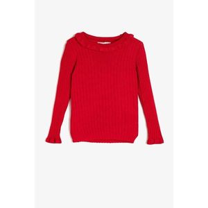 Koton Girl Red Collar Detailed Sweater vyobraziť