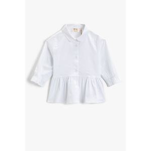 Koton Girl's White Shirt vyobraziť