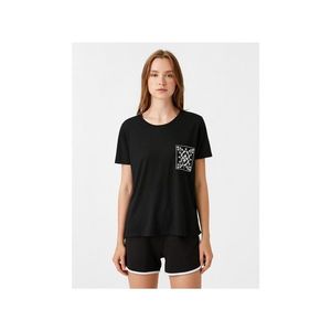 Koton Women's Black T-Shirt vyobraziť