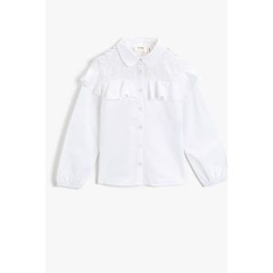 Koton Girl's Off-White Shirt vyobraziť