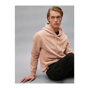Koton Men's Pink Long Sleeve Hooded Sweatshirt vyobraziť