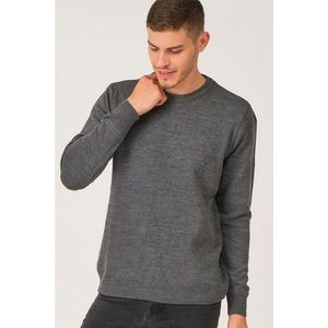 V0035 DEWBERRY MEN'S ROUNDNECK SWEATER-SMOKED vyobraziť