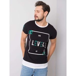 Black men's t-shirt with a print vyobraziť