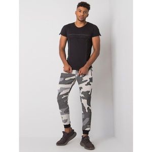 Gray men's sweatpants with military patterns vyobraziť
