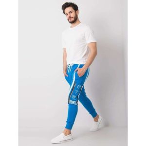Men's blue sweatpants with a print vyobraziť
