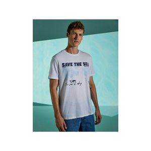 Koton Men's Kirik White T-Shirt vyobraziť