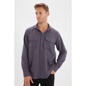 Trendyol Purple Men's Double Pocket Covered Regular Fit Shirt vyobraziť