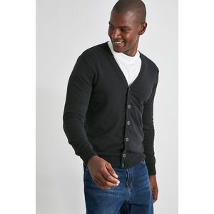 Trendyol Black Men V Neck Button Knitwear Cardigan vyobraziť