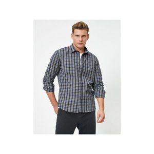 Koton Cotton Long Sleeve Checkered Smart Shirt vyobraziť