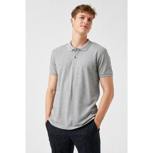 Koton Men's Gray Polo Neck T-Shirt vyobraziť