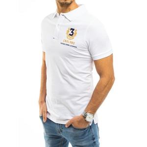 Men's white polo shirt Dstreet PX0360 vyobraziť