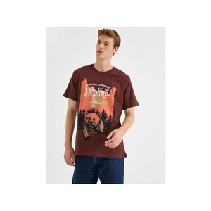 Koton Men's Brown T-Shirt vyobraziť