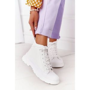 Women's Leather Sneakers On A Chunky Sole White Trissy vyobraziť