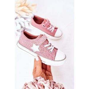 Children's Sneakers With Velcro BIG STAR HH374027 Pink vyobraziť