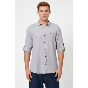 Koton Men's Classic Collar Convertible Sleeve Shirt vyobraziť