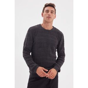 Trendyol Anthracite Men's Crew Neck Slim Fit Knitwear Sweater vyobraziť