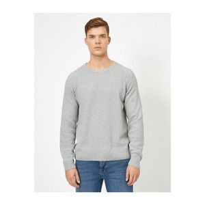 Koton Men's Grey Bike Collar Sweater vyobraziť