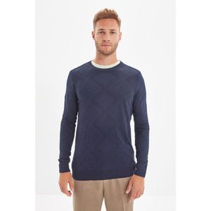 Trendyol Navy Blue Men's Crew Neck Slim Fit Knitwear Sweater vyobraziť