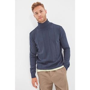Trendyol Navy Blue Men's Turtleneck Slim Fit Knitwear Sweater vyobraziť